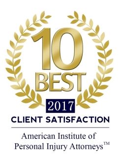American Institute of Personal Injury Attorneys 2017 10 Best Client Satisfaction Logo